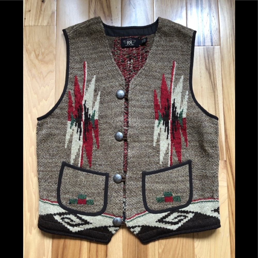 RRL women’s hand knit chimayo vest